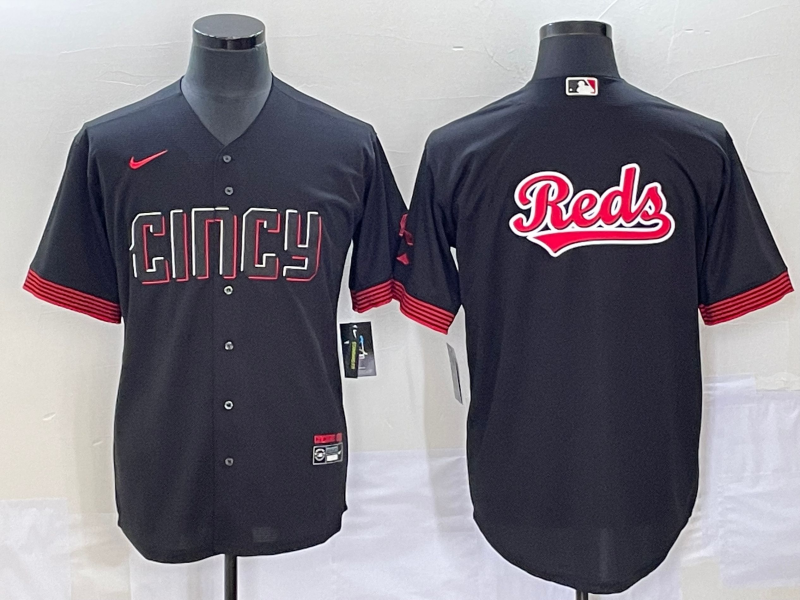 Men's Cincinnati Reds Black 2023 City Connect Jersey